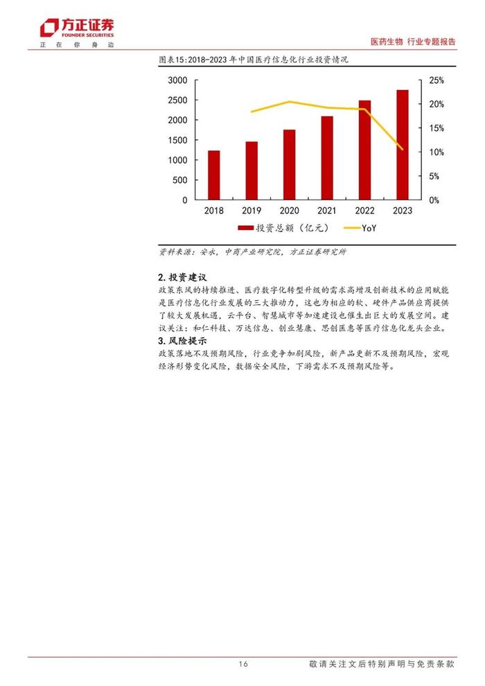 【方正医药】政策顶层设计引领医疗信息化科技新内需，重点关注数据要素互联互通