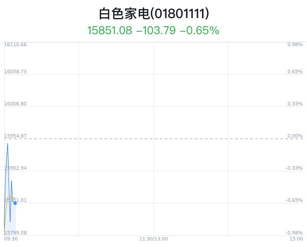 白色家电行业盘中跳水，海信家电跌1.57%