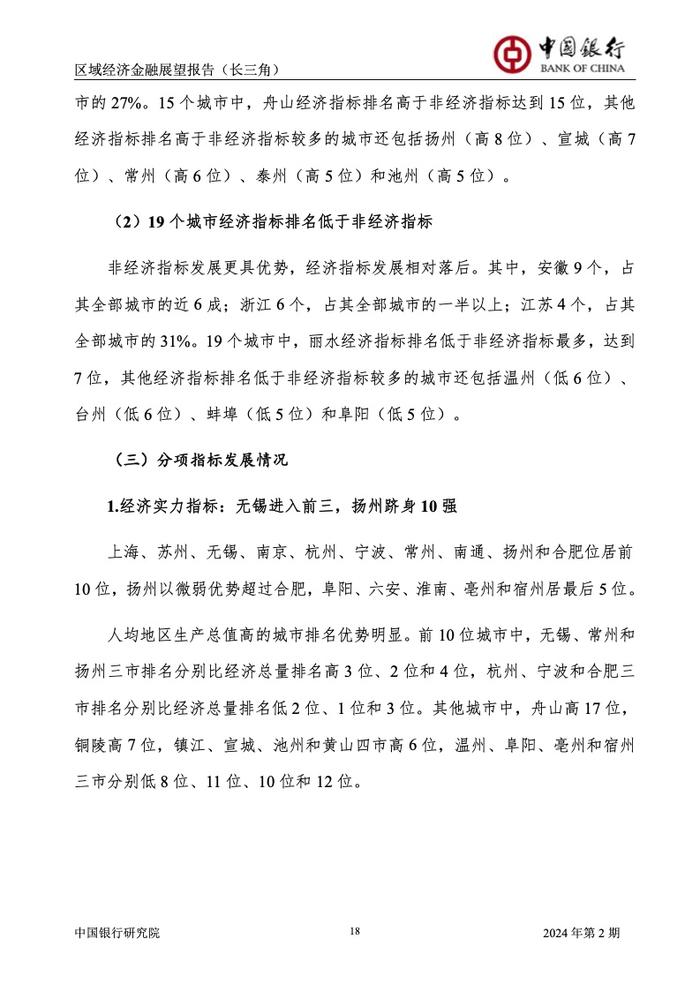 中国银行研究院：2024年第2期中国区域经济金融展望报告