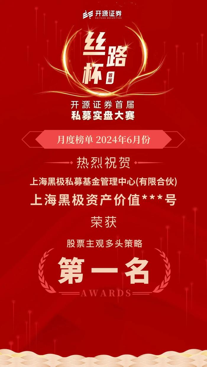 实力强者逆市称雄！“丝路杯”开源证券首届私募实盘大赛6月冠军出炉