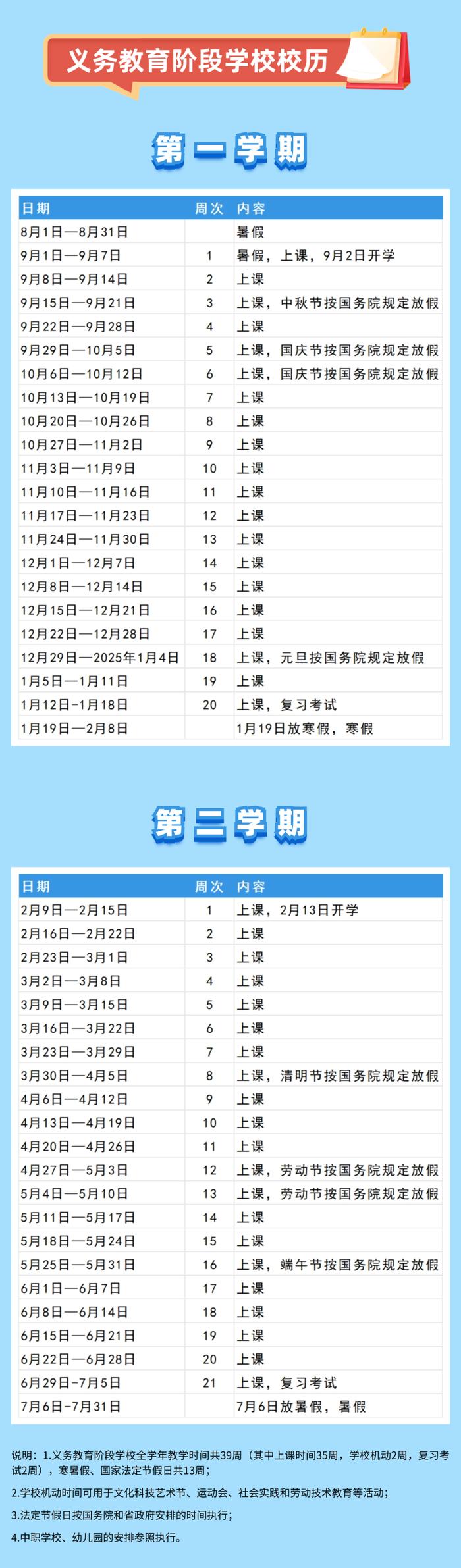 寒暑假时间定了！中山最新校历公布