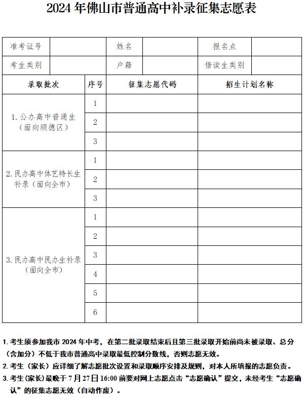 普通高中补录招生计划公布！今明两天填志愿