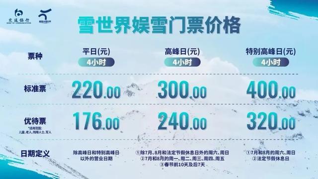 耀雪冰雪世界即将开幕，部分票价公布→