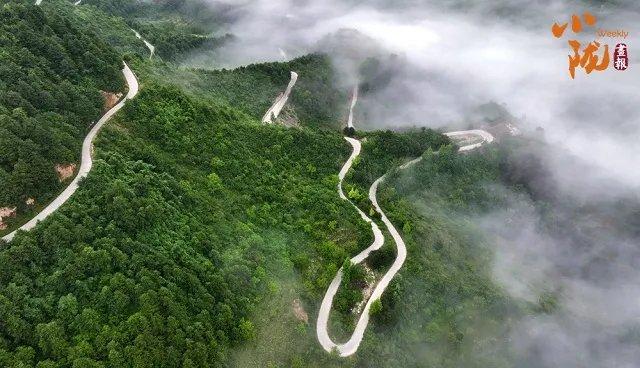 陇南康县：雨后云海景象　犹如水墨画境