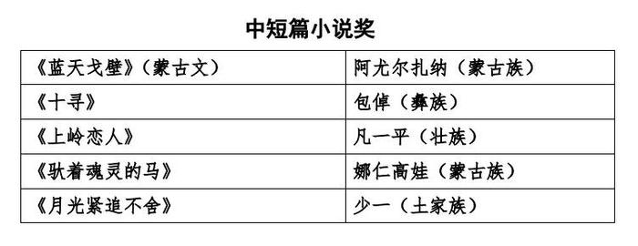 第十三届全国少数民族文学创作骏马奖评奖办公室公告[2024年]第3号