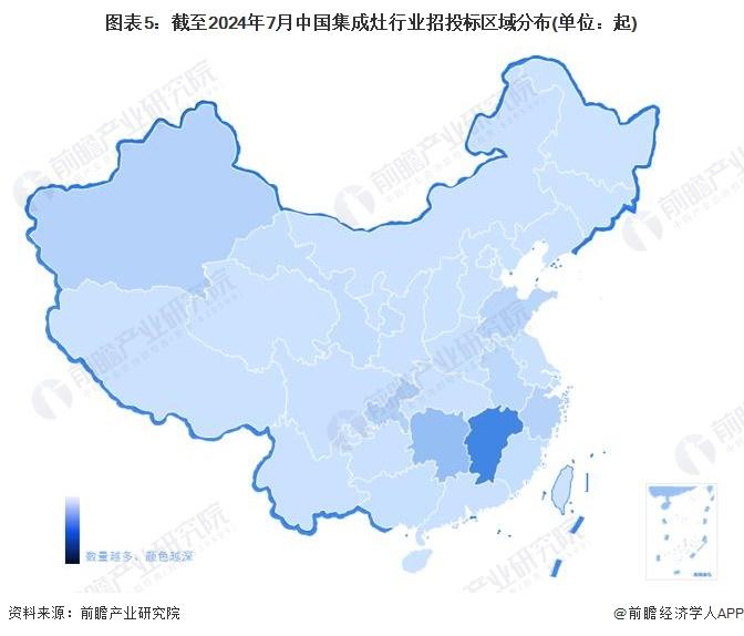 2024年中国集成灶行业招投标现状分析 江西省招投标项目较多【组图】