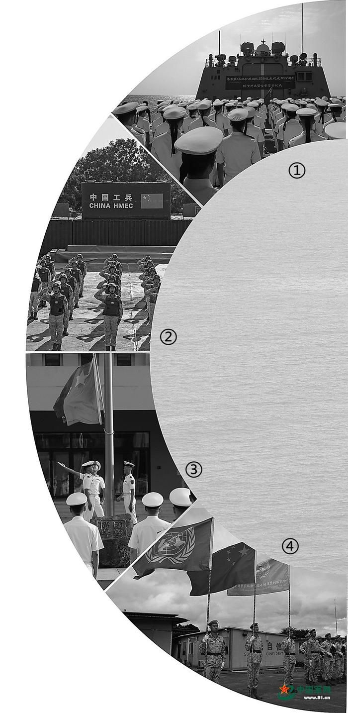 图①:第46批护航编队许昌舰举行宣誓签字仪式。梁杰培摄