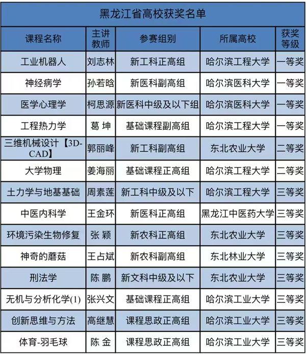 黑龙江省高校在全国高校教师教学创新大赛再创佳绩