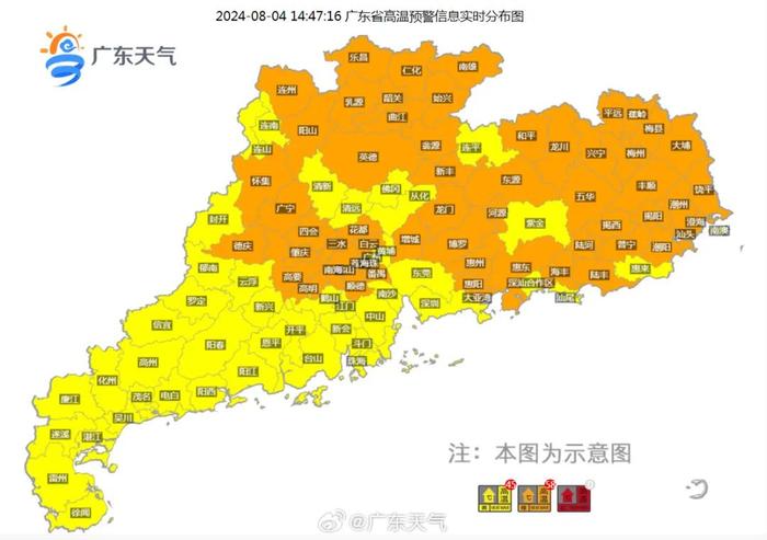 广东全省发布高温预警，气温还将上升