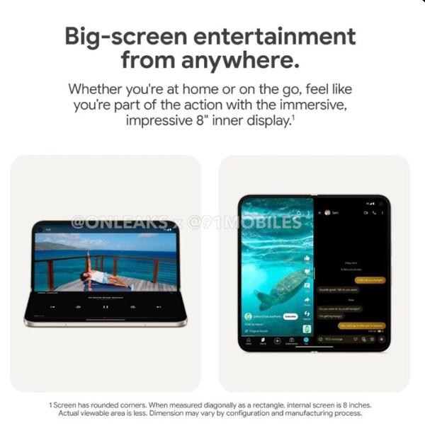 谷歌Pixel 9 Pro Fold设计规格全面曝光 三星遭遇劲敌