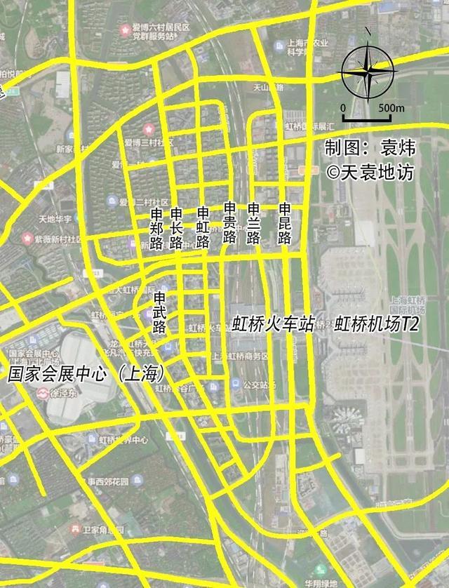 大虹桥区域这些路名原来都有一个共同点，你发现了吗？