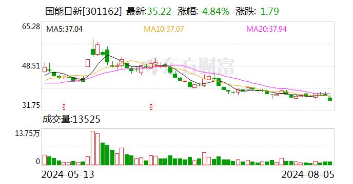 国能日新：实控人雍正及一致行动人丁江伟、董事会秘书赵楠合计增持33.48万股
