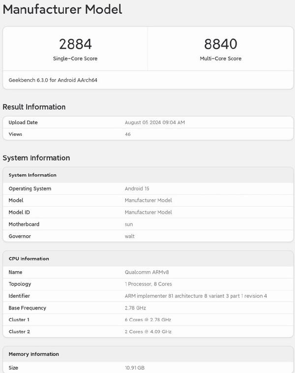 高通骁龙8 Gen 4跑分流出 配自研CPU 单核逼近A17 Pro