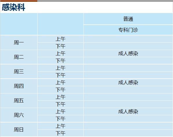 上海新华医院2024年8月份门诊一览表