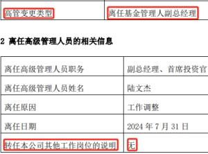 副总离任语焉不详！贝莱德12只产品近一年收益告负，换高管能拯救低迷业绩吗