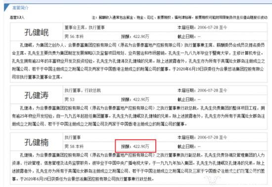合景泰富副总裁孔健楠18岁就参加工作？ 他弟弟孔健岷是公司创始人