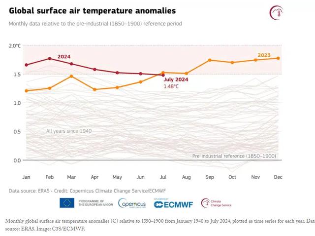 极端高温侵袭全球！7月连续两天打破气温记录，2024年或成为史上最热年份