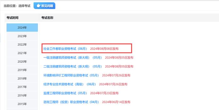 2024年社工考试成绩公布
