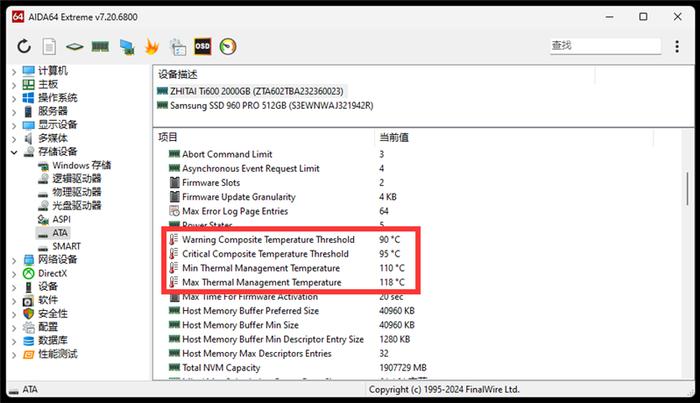 长江存储致态Ti600 2TB SSD高温测试：不惧主控90℃高温 性能依然满速