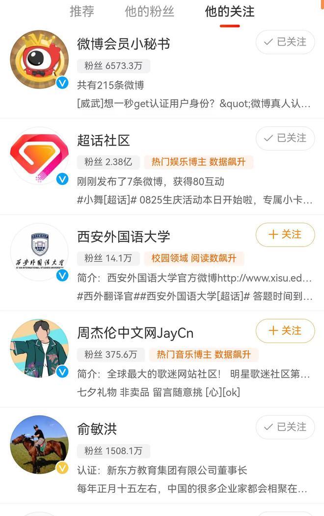 董宇辉关注罗永浩微博，后者多次公开表达支持