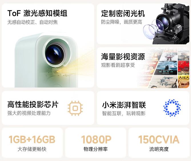 小米 Redmi 投影仪 Lite 绿色版开售：1080P 高清、150 CVIA 流明，799 元