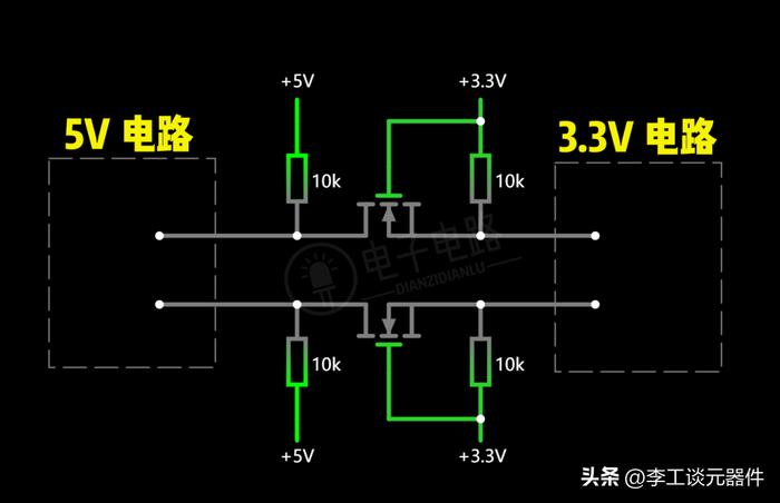 通讯电平转换电路实例讲解，工作原理+原理动图展示