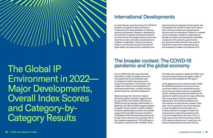 美国商会：2023年国际知识产权指数报告