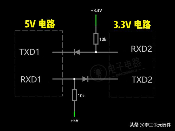 通讯电平转换电路实例讲解，工作原理+原理动图展示