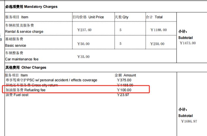还车被收百元“加油服务费” 一嗨租车等被疑收费不透明