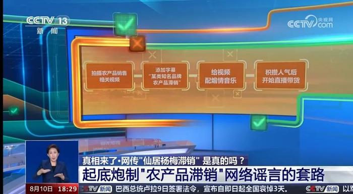 公安机关查处网络谣言 | 中央电视台新闻频道《共同关注》栏目·真相来了：网传“仙居杨梅滞销”，谣言！