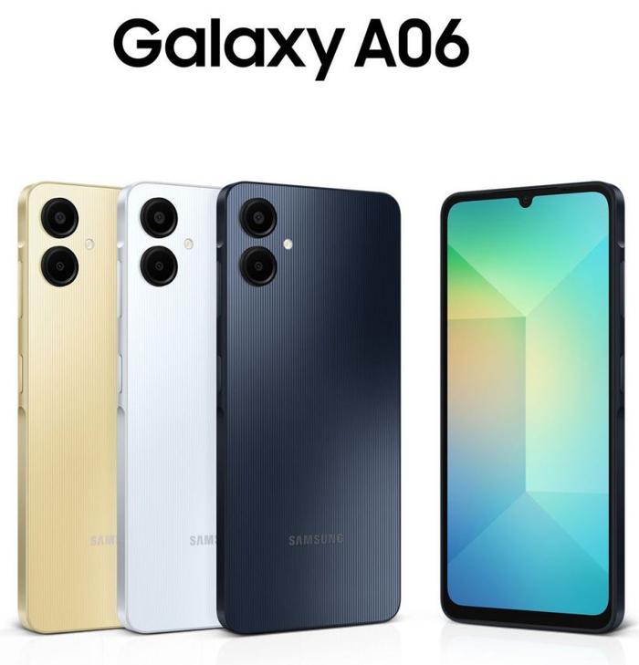 三星 Galaxy A06 手机渲染图曝光：联发科 Helio G85 芯片、6.7 英寸水滴屏