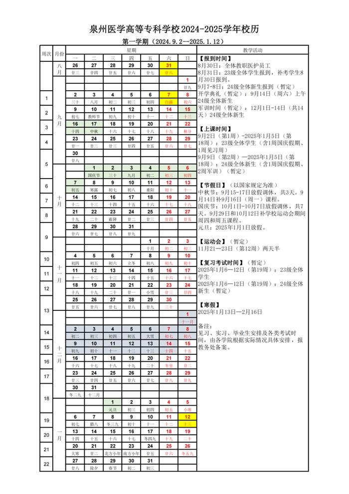 速看！泉州各学段开学时间安排→