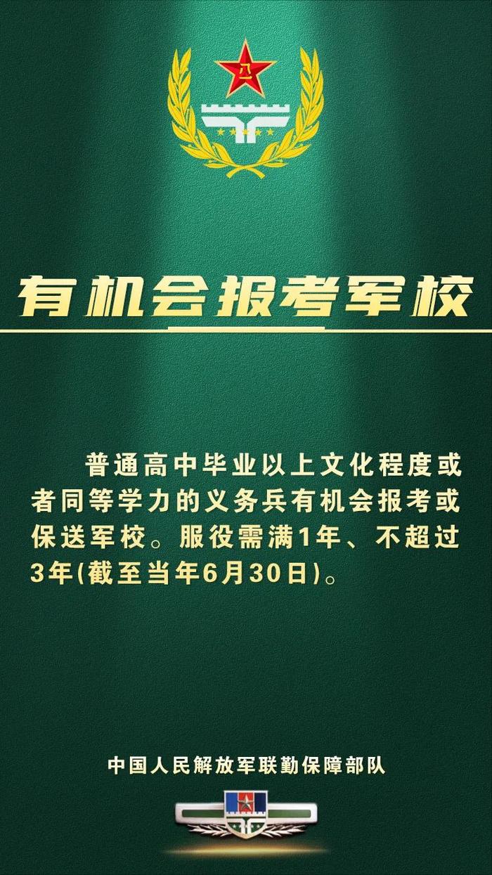 @年满18岁的你，欢迎加入联勤保障部队！