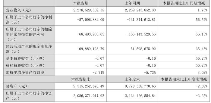 青岛双星：2024年上半年亏损5709.69万元