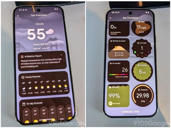 谷歌发布全新 Pixel 天气应用：启用新界面，引入 AI 天气预报