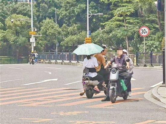 广州：近四成市民骑电动车不戴头盔