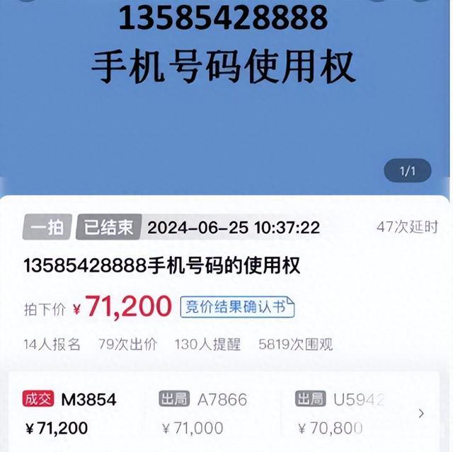 替人担保拒不履行 尾号“8888”手机靓号被拍卖！