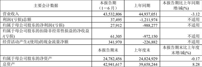 上海石化：2024年上半年盈利2791.20万元 同比扭亏