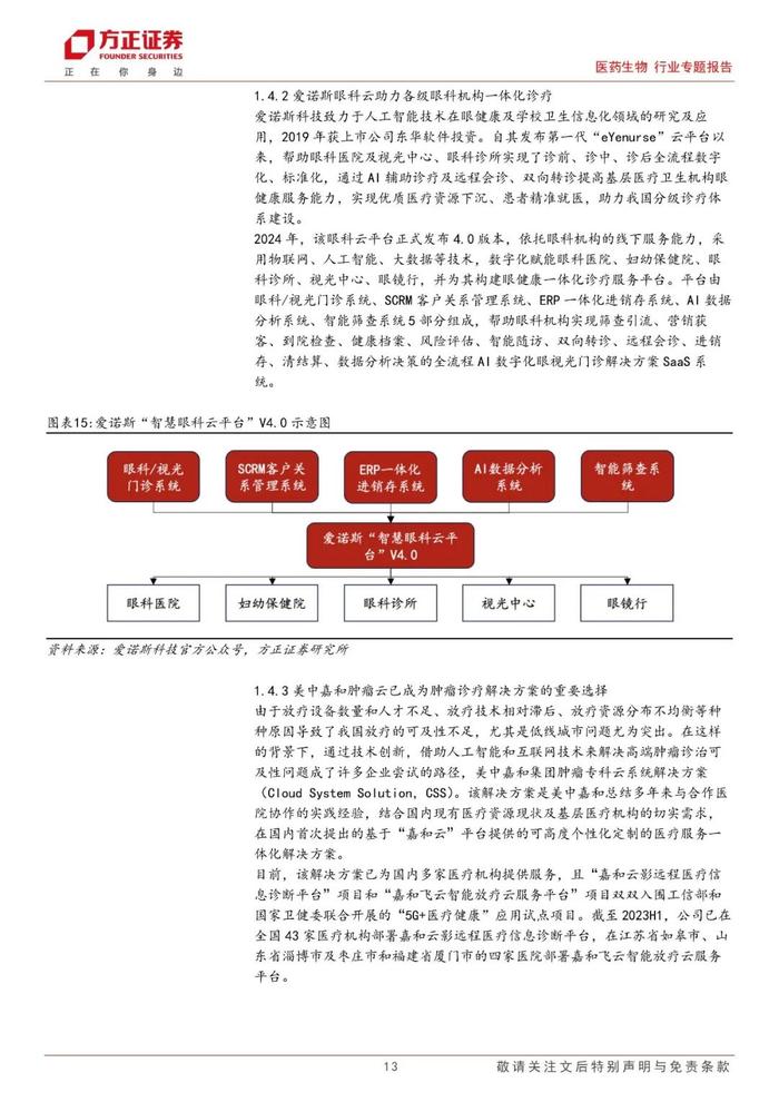 【方正医药】医疗信息系统云化是智慧医疗大势所趋，专科云、云服务增量机遇凸显