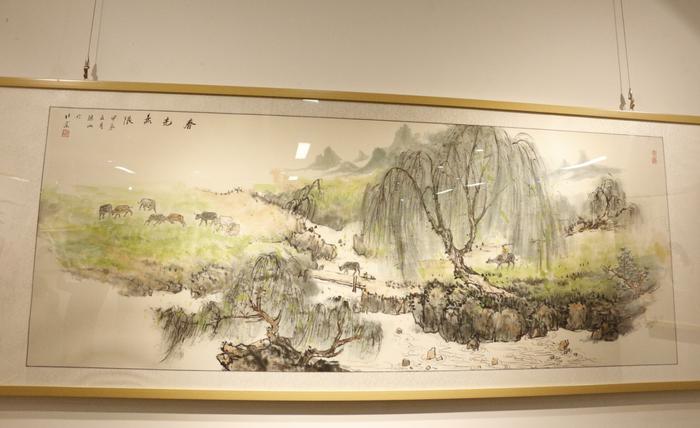 “继情山水间”张继山画展在南阳市美术馆开幕