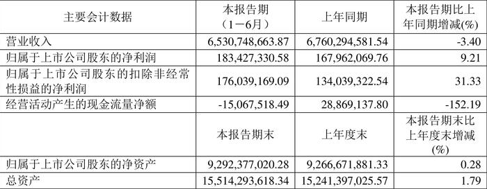 华泰股份：2024年上半年净利润1.83亿元 同比增长9.21%