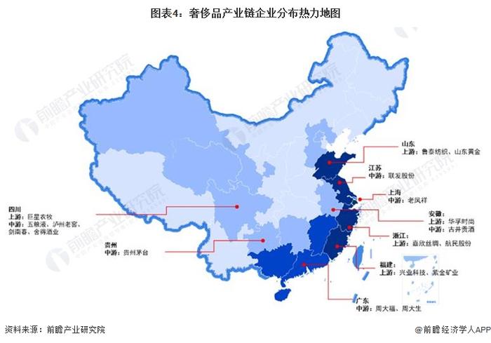 【干货】2024年中国奢侈品行业产业链全景梳理及区域热力地图