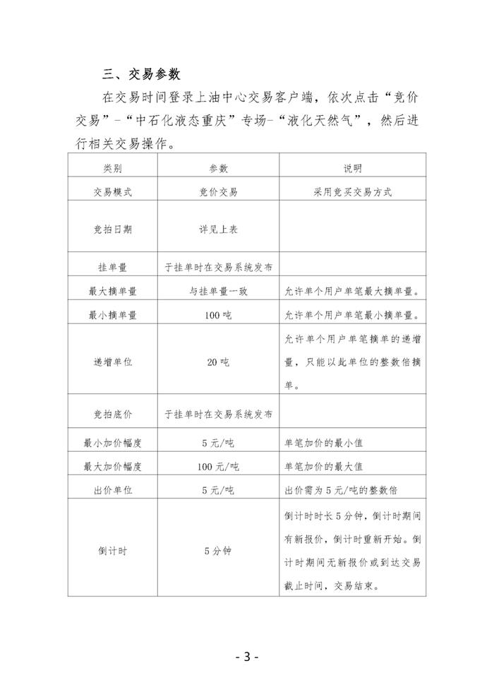 关于开展中国石化天然气分公司内陆液厂LNG液体贸易批发竞价交易的公告（2024年9月）