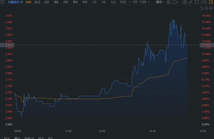 港股异动丨沛嘉医疗-B尾盘一度大涨超16% 营运效率全面提升 中期营收同比增33.9%