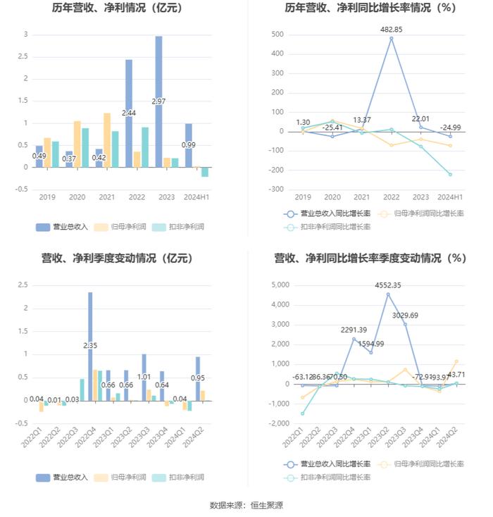 天宸股份：2024年上半年净利润253.80万元 同比下降72.59%