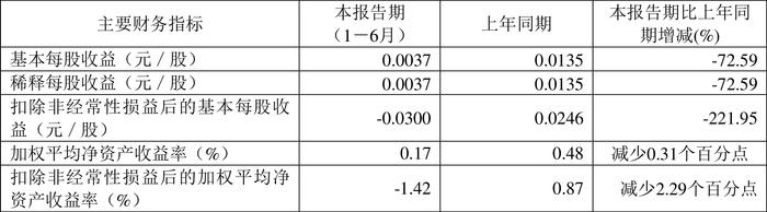 天宸股份：2024年上半年净利润253.80万元 同比下降72.59%