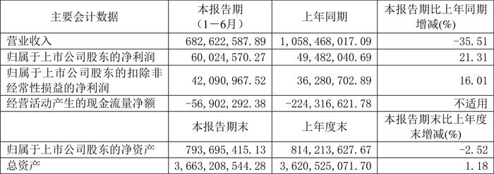 道森股份：2024年上半年净利润6002.46万元 同比增长21.31%