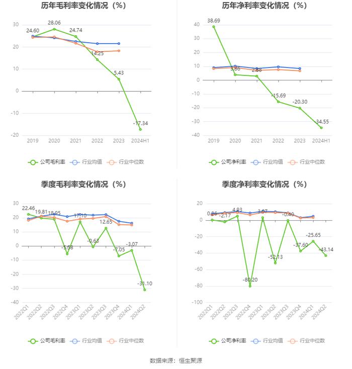 华民股份：2024年上半年亏损1.37亿元