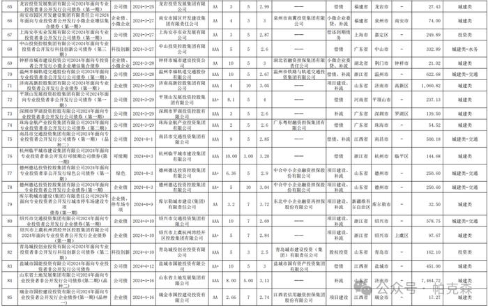 2024年至今162只新增公司债券明细及解析