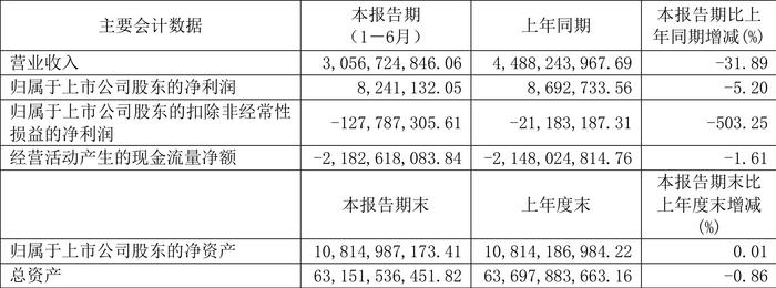 光明地产：2024年上半年净利润824.11万元 同比下降5.2%